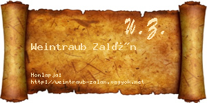 Weintraub Zalán névjegykártya