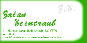zalan weintraub business card